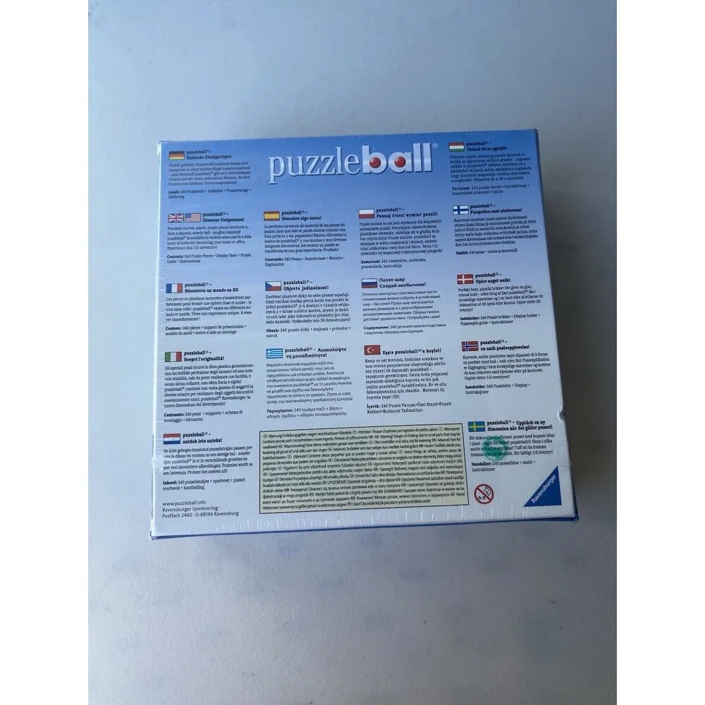 Ravensburger Puzzleball Kitten Fish Globe 240 Piece Year 2010